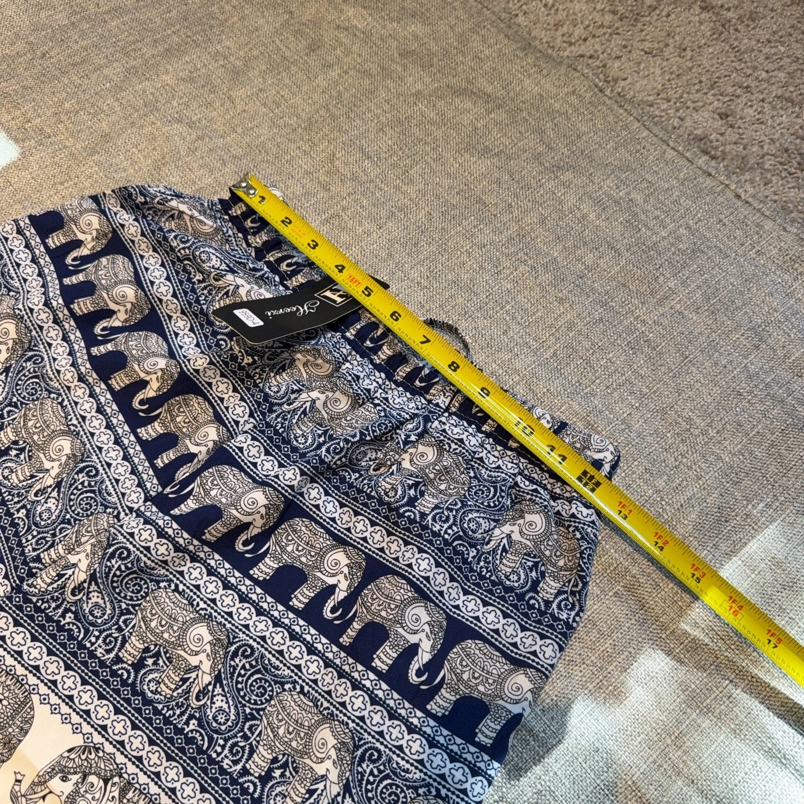 Boho Lounge Yoga Hemxi Elephant Palazzo Pants Women’s Wide Leg Festival NWT