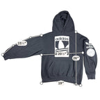 Adidas Originals Hoodie Mens M Black Trefoil 3 Stripes Sleeve Graphic Pullover