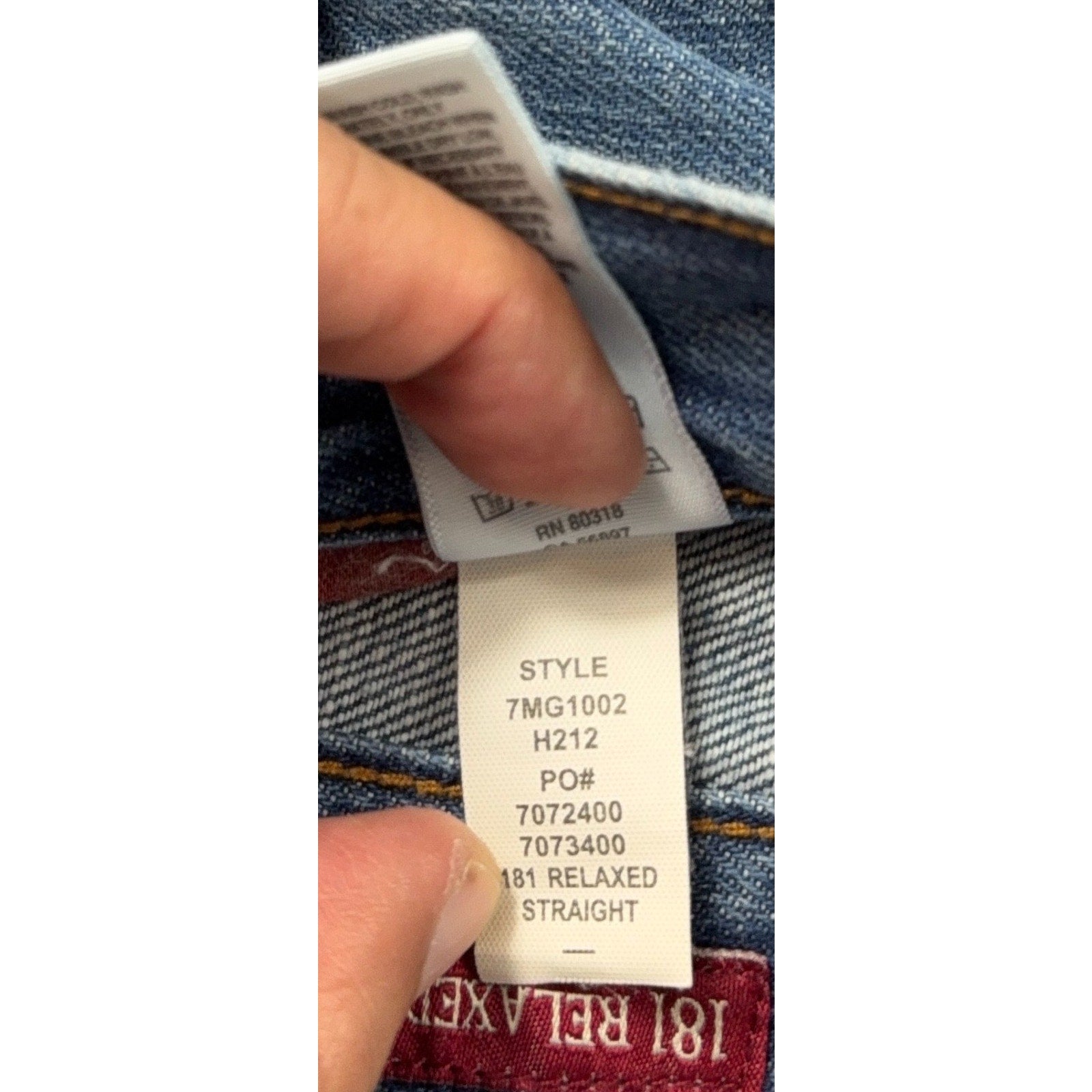 Lucky Brand 181 Relaxed Straight Jeans Mens 31x34 Blue 100% Cotton Denim
