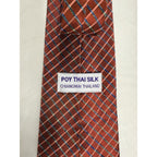 Vintage Thai Silk Tie Lot of 3 POY Thailand Chiang Mai Elephant Novelty Plaid