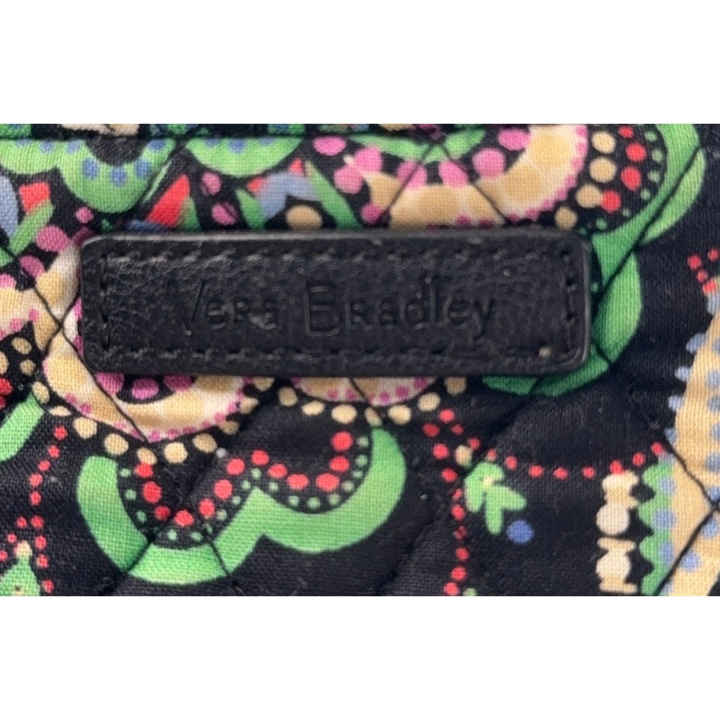 Vera Bradley Day Off Satchel Kiev Paisley Quilted Shoulder Bag Purse Black Trim