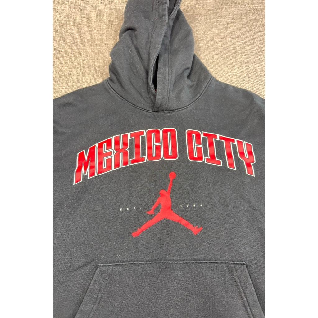 Nike Jordan Mexico City Hoodie Men's S Black Red Jumpman HQ0428-010