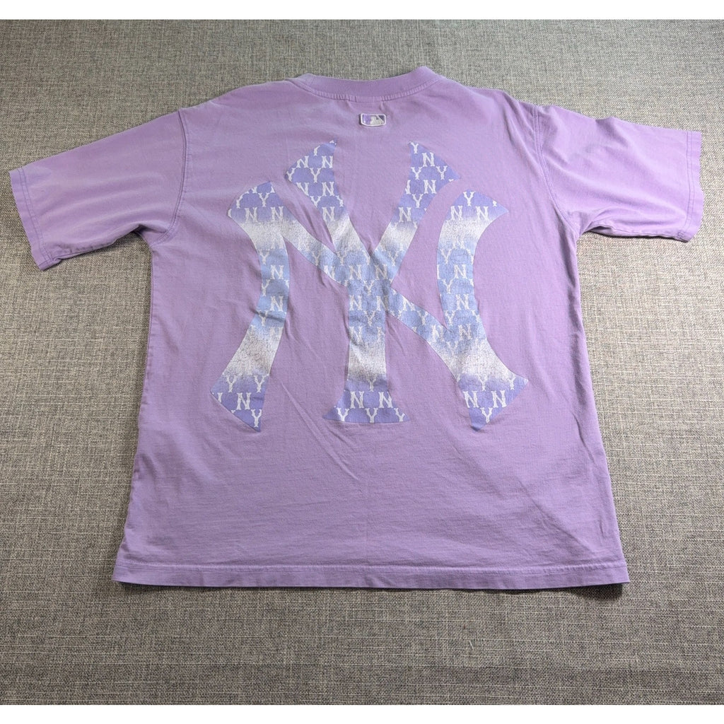 MLB Korea Oversized New York Yankees T Shirt Mens Large Purple Lavender NY