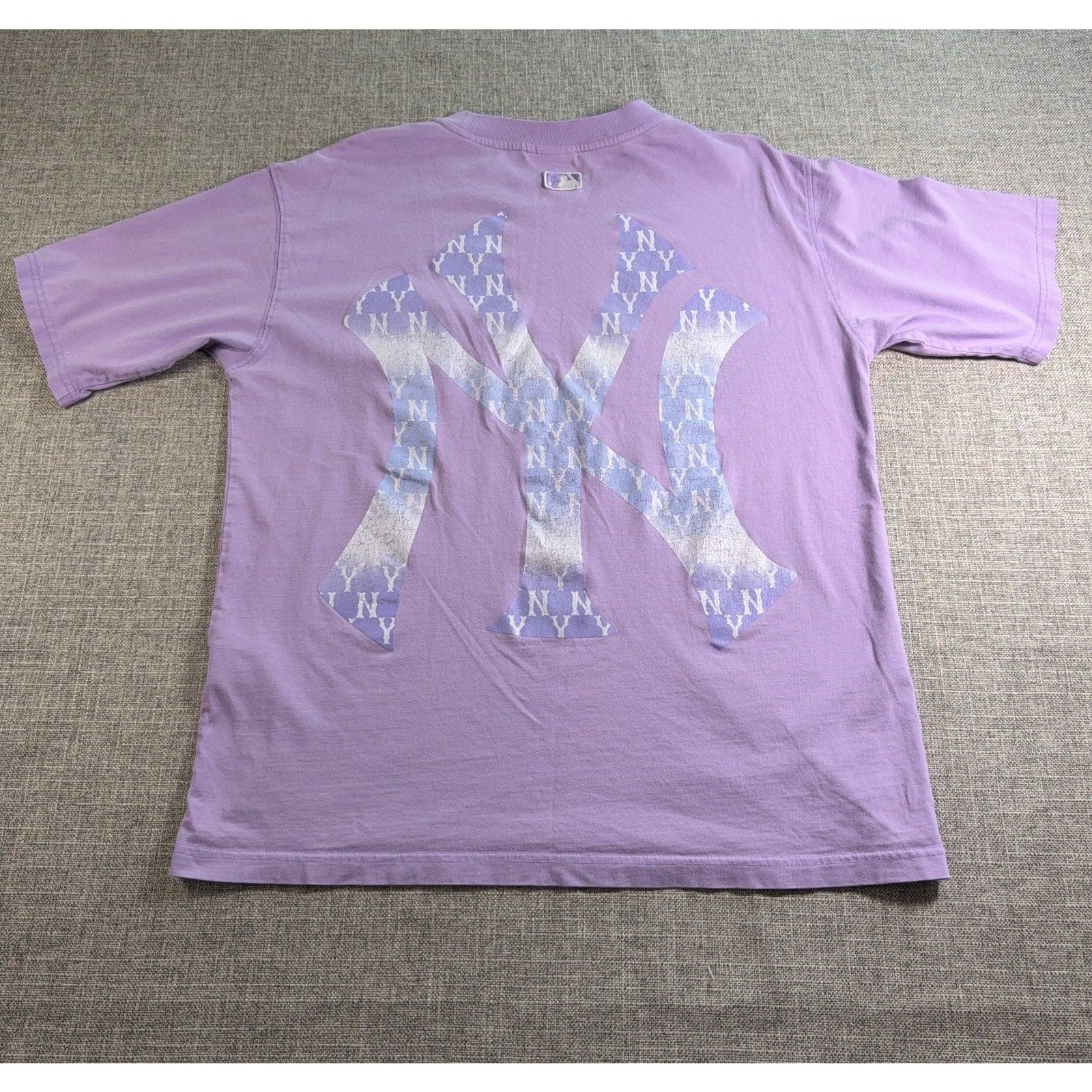 MLB Korea Oversized New York Yankees T Shirt Mens Large Purple Lavender NY