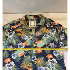 Denim And Flower Ricky Singh Tropical Flamingo Hawaiian Camp Shirt Men’s L
