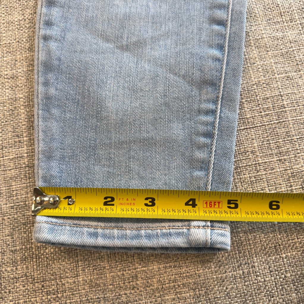 PAIGE Verdugo Crop Jeans Womens 28 Light Wash Skinny Stretch Denim Blue 25 Insea