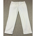 Ann Taylor LOFT Marisa Women’s 8 White Cropped Straight Dress Pants 24" Inseam