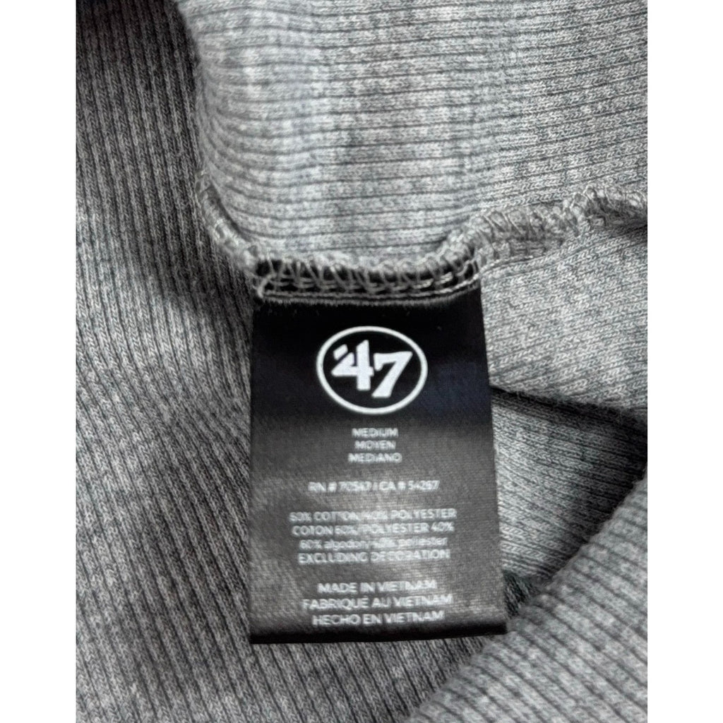 47 Brand Dallas Mavericks Crop Sweatshirt Womens M Gray Ribbed NBA Boxy