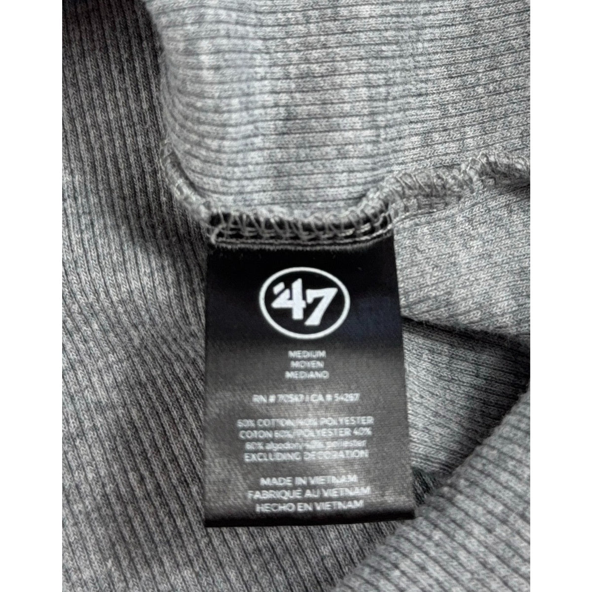 47 Brand Dallas Mavericks Crop Sweatshirt Womens M Gray Ribbed NBA Boxy