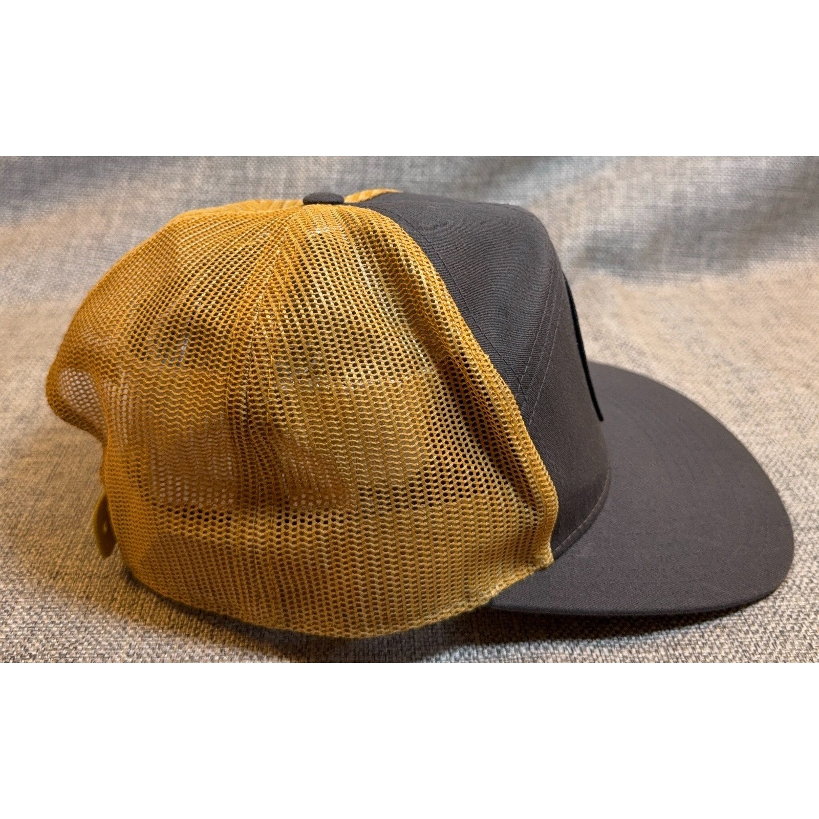 Rodeo City Provisions Richardson Trucker Hat Snapback Gray Gold Mesh Patch Cap