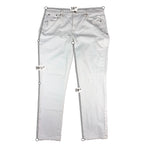 J Crew Slim Broken In Boyfriend Jeans Womens 31 White Denim Cropped 36x28