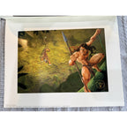 Vintage 1999 Disney Tarzan Lithograph Print Disney Store Collector Art