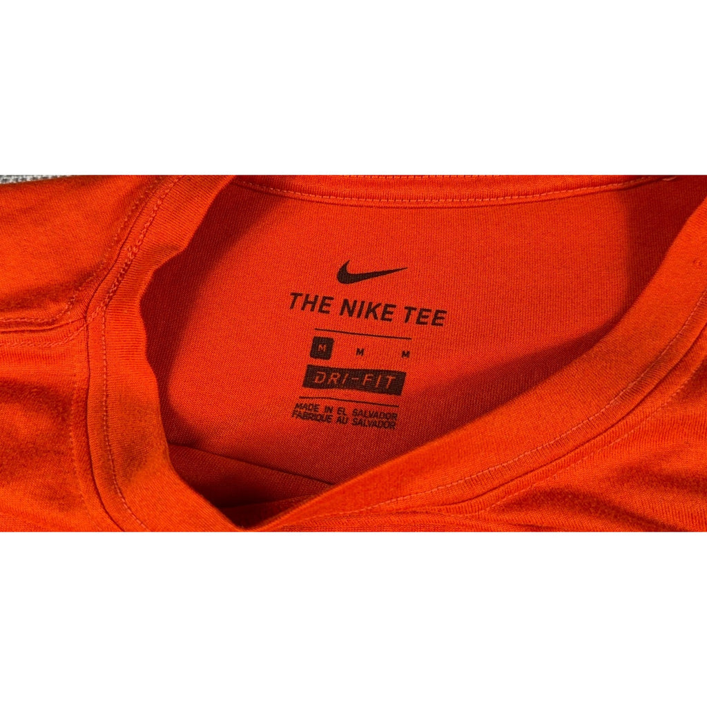 Nike Virginia Tech Hokies T Shirt Men M Orange Dri-FIT College NCAA VT Logo