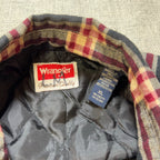 Wrangler Quilted Lined Flannel Shirt Jacket Mens XL Plaid Workwear