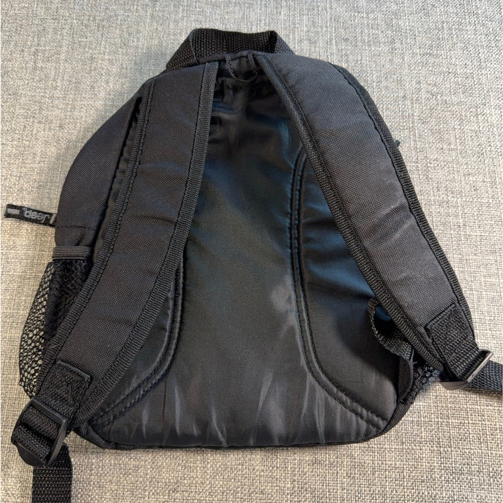 Jeep Mini Backpack Black Gray Logo Travel Daypack Small Bag Mesh Pockets