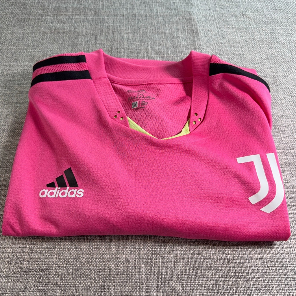 Adidas Juventus Training Jersey Mens 2XL Pink HEAT.RDY Soccer Footbal
