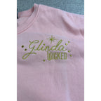 BoxLunch Wicked Glinda Embroidered Pink Crewneck Sweatshirt Women Large