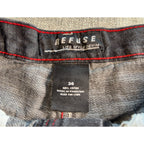 Refuse Life Style Denim Jeans Mens 34 Black Y2K Embroidered Pockets Streetwear