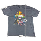 Mighty Morphin Power Rangers T Shirt Mens XL Gray Retro Graphic Tee 90s Style