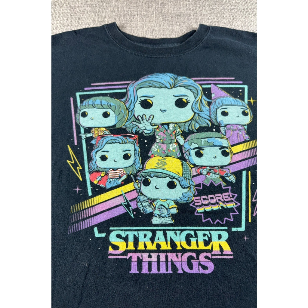 Stranger Things Funko Pop T Shirt Mens Large Black Netflix Eleven Dustin Tee