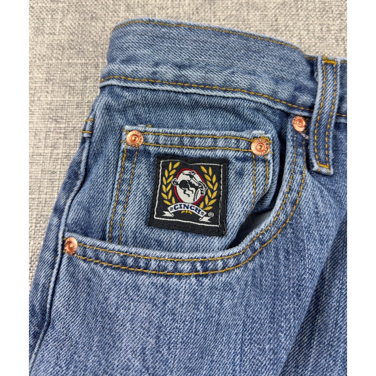 Cinch Men’s Jeans 32x32 Blue Denim Straight Leg Western Cowboy 100% Cotton