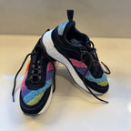 Kurt Geiger London Rainbow Faux Fur Platform Sneakers Womens EU 36 US 5.5 Black