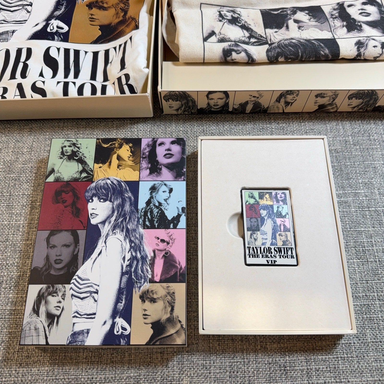 Taylor Swift Eras Tour 2023 VIP Merch Box Houston Poster Tote Pin Complete Lot