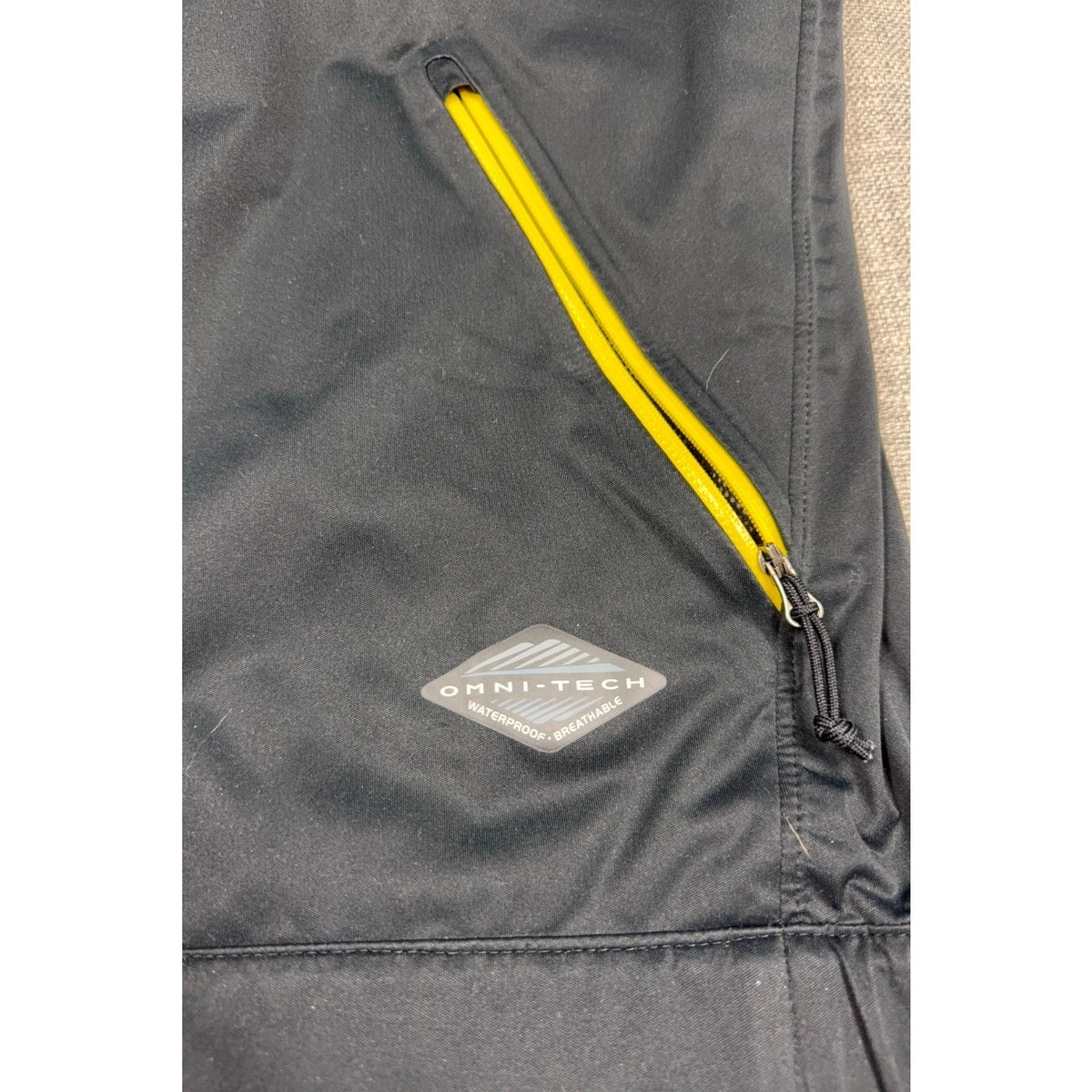 Columbia Titanium Omni-Tech Vest Men L Black Yellow Zip Waterproof Interchange