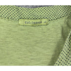 Cut Loose Dress Womens L Olive Green Linen Cotton Polka Dot Lagenlook Maxi USA