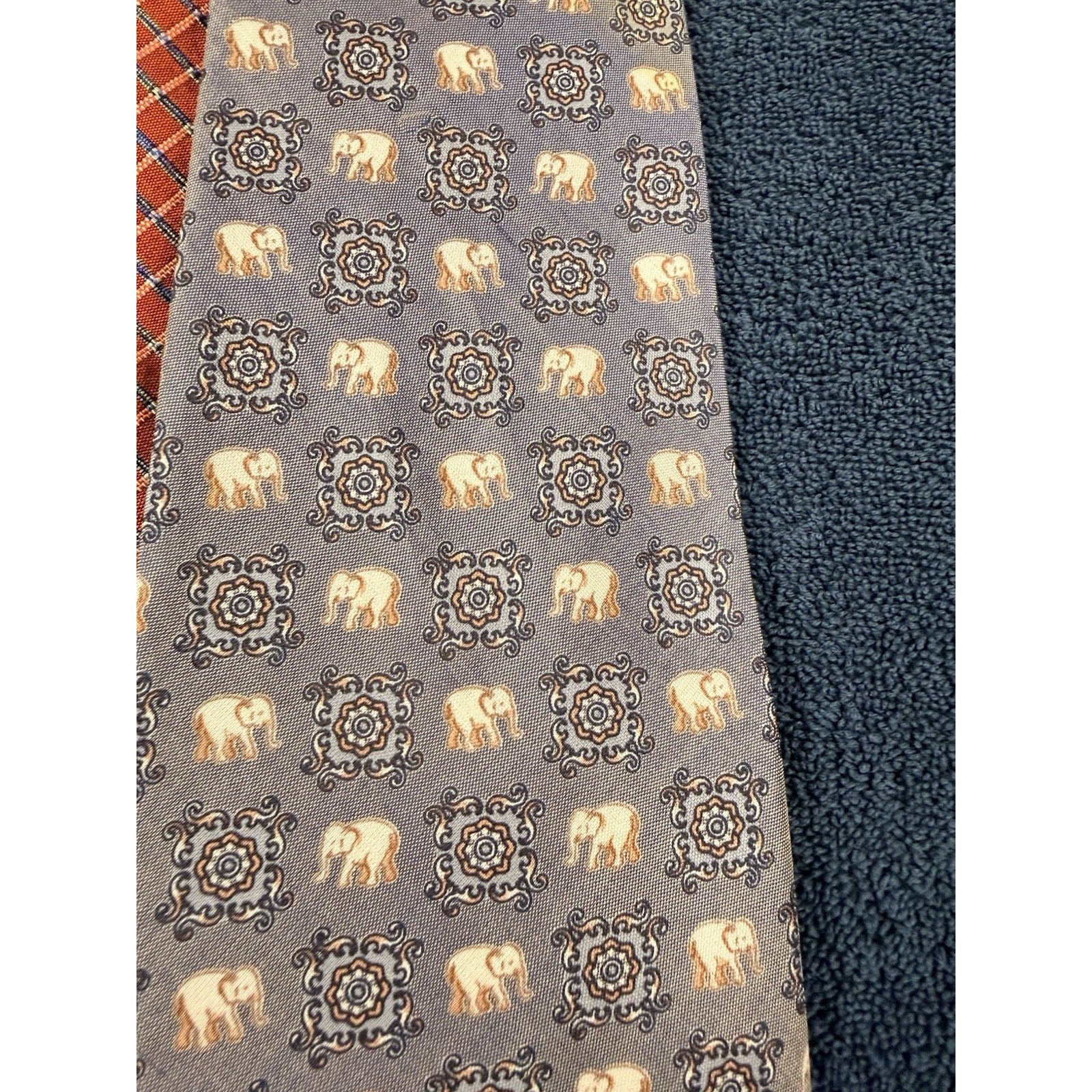Vintage Thai Silk Tie Lot of 3 POY Thailand Chiang Mai Elephant Novelty Plaid