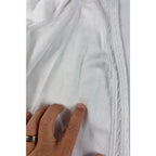 Carolyn Taylor Cardigan XL White Open Front Long Sleeve Cable Trim Rayon Blend