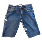 Tommy Bahama Sand Drifter Mens 34 Blue Denim Cutoff Jorts Raw Hem