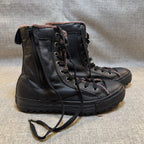 Converse Chuck Taylor Leather Fur Hi Rise Boots Black 553387C Size 4 Zip
