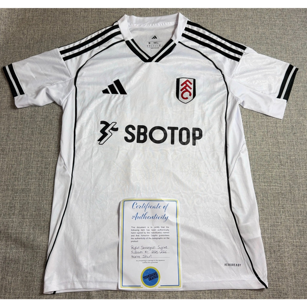 Ryan Sessegnon Signed Fulham 2025/26 Home Jersey #30 Adidas M COA