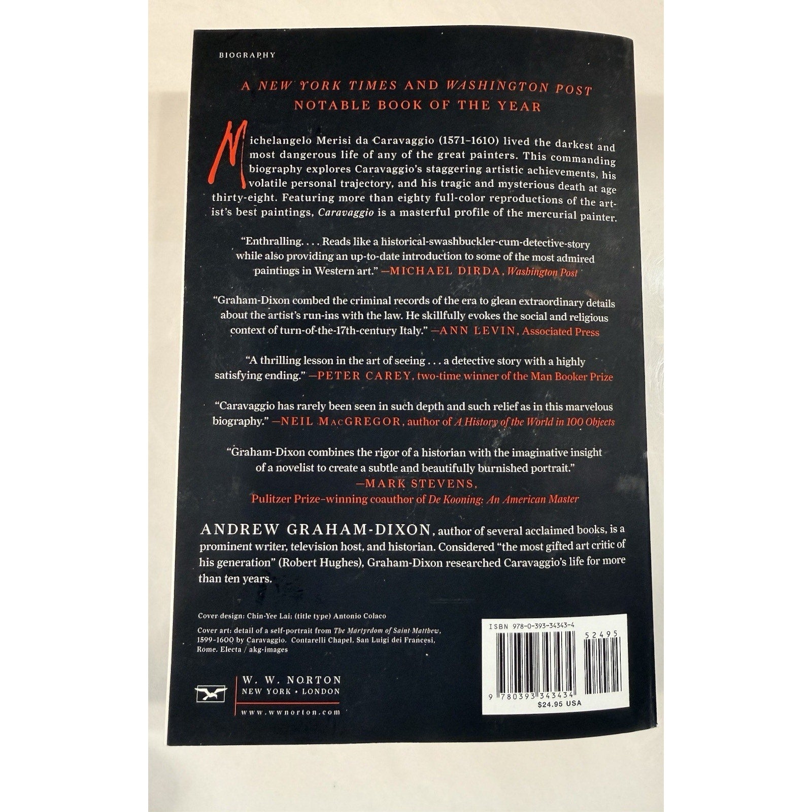 Caravaggio A Life Sacred and Profane Andrew Graham-Dixon PB Art Biography