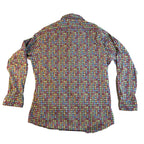 Cremieux Premium Denim Men's L Geometric Circle Shirt Retro Mod Psychedelic