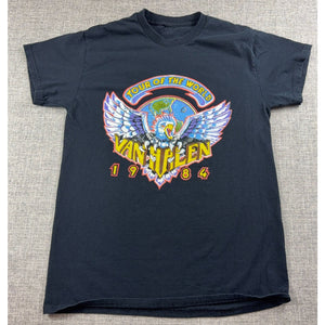 Van Halen Tour of the World 1984 Mens S Black Eagle Graphic Band T Shirt
