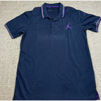 Nike Air Jordan Jumpman Navy Purple Polo Shirt Men’s Large