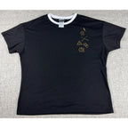Harry Potter Platform 9¾ Black Gold Ringer Tee Gryffindor Quidditch Size L