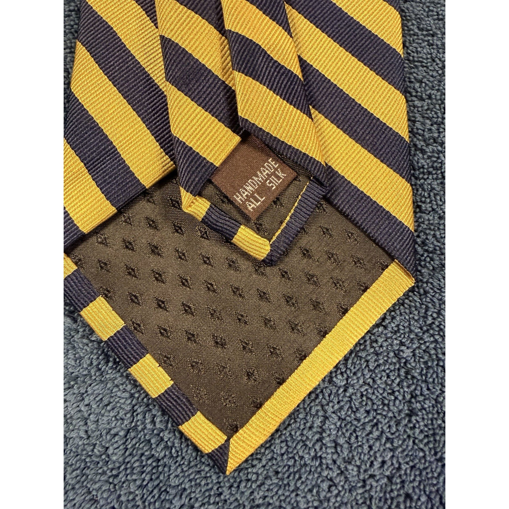 Lot of 2 Men’s Designer Prep Stripe Ties Ashford Brooks John Sparks Silk