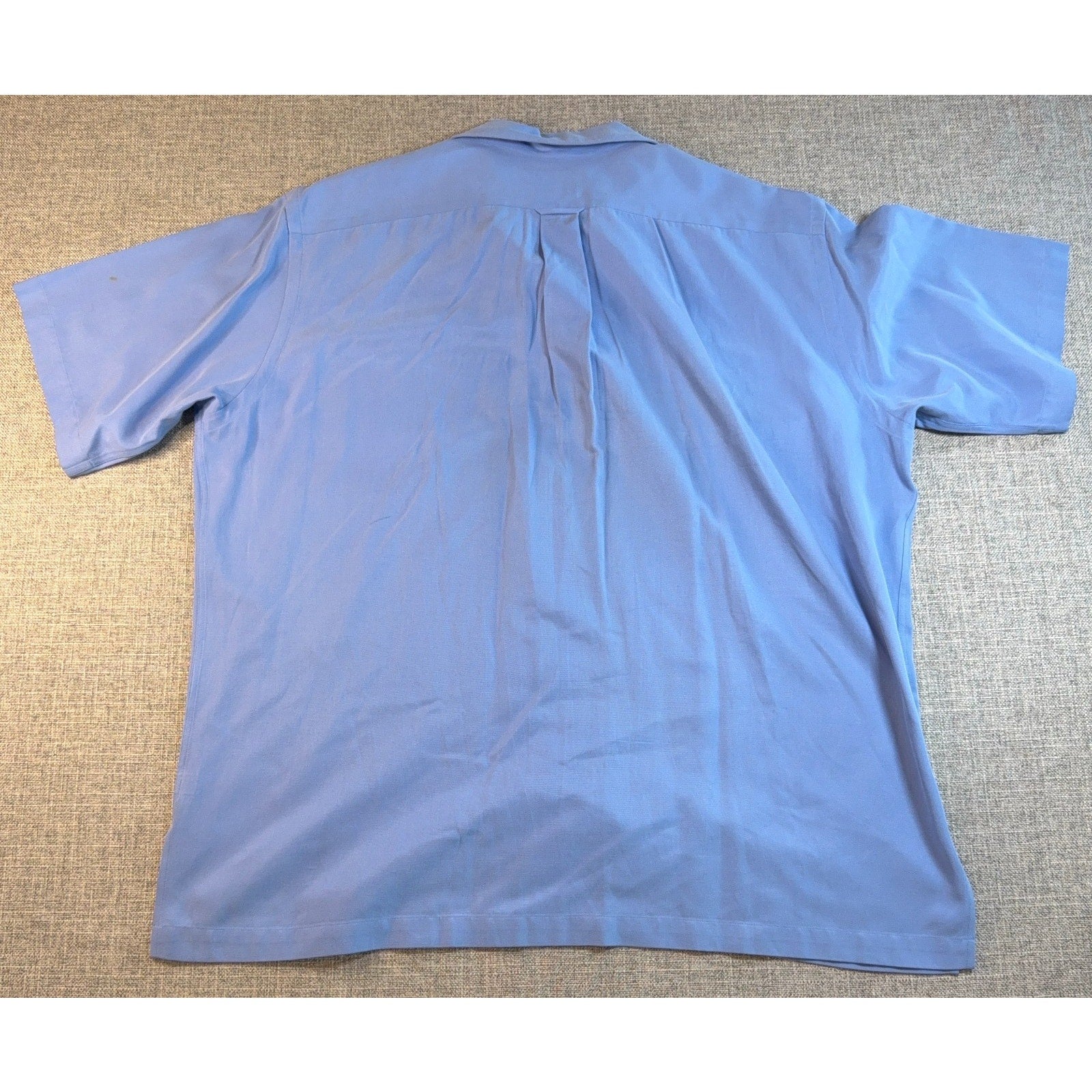 Vintage Polo Ralph Lauren Caldwell Shirt Mens XL Blue Silk Cotton Camp Collar