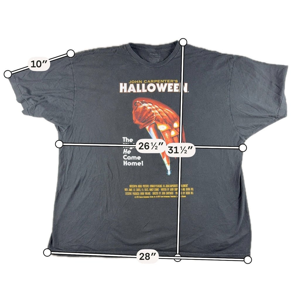 John Carpenter Halloween Movie Poster T Shirt 3XL Black Horror Michael Myers