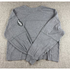 47 Brand Dallas Mavericks Crop Sweatshirt Womens M Gray Ribbed NBA Boxy