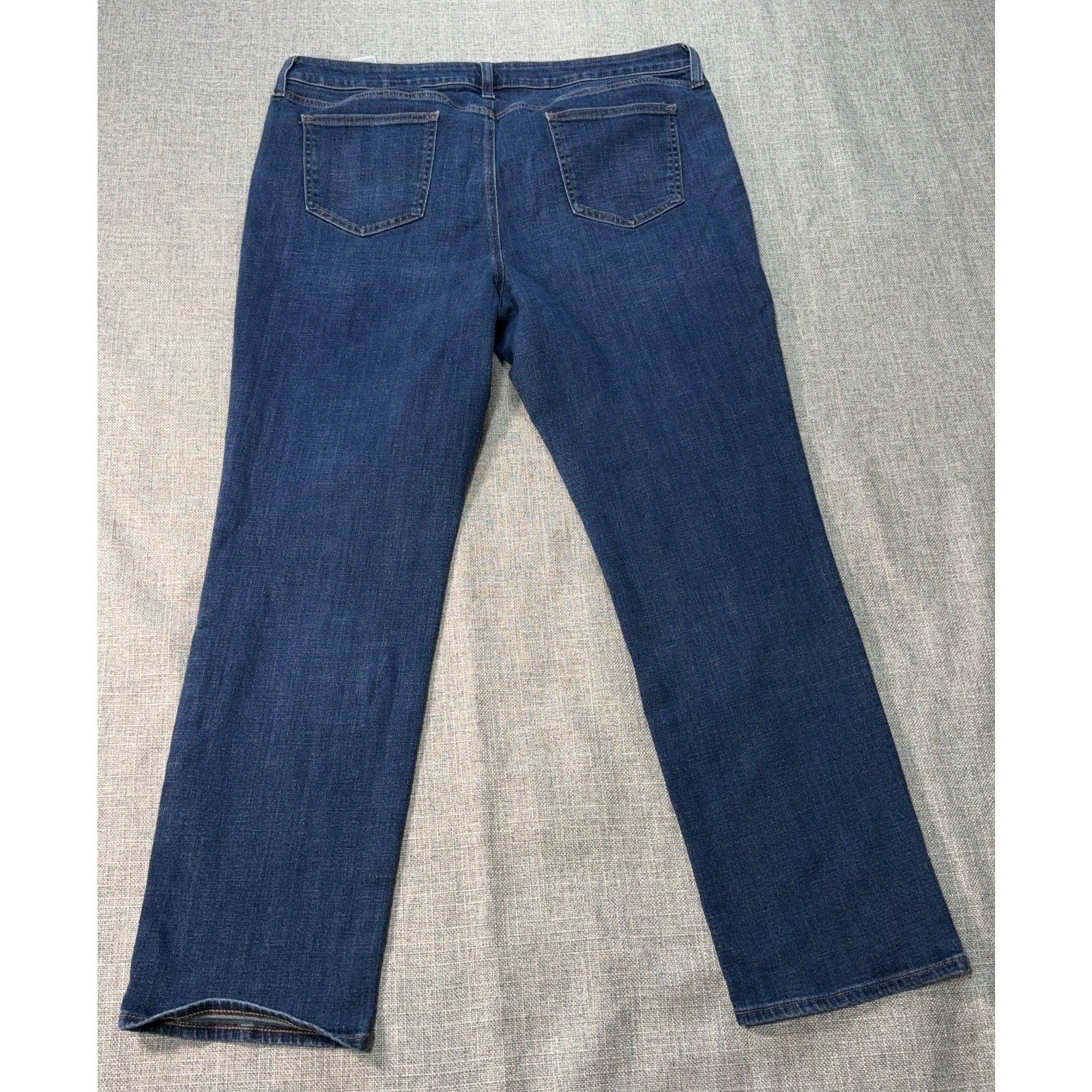 Chico's So Slimming Girlfriend Straight Leg Jeans 3R 16R Dark Wash 38x27
