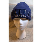 Dallas Football Knit Beanie Hat Lot of 2 Navy Gray Pom Cuffed Winter