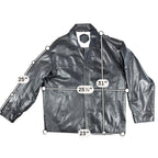 Transmission Leather Company Black Genuine Leather Jacket Mens XL Car Coat Y2K