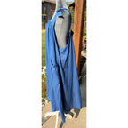 BloomChic Plus Size 2X Blue Maxi Sundress Tie Strap Oversized Pockets Boho
