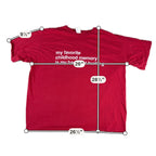 Port & Company 3XL Red Funny T Shirt Childhood Memory Back Not Hurting Humor