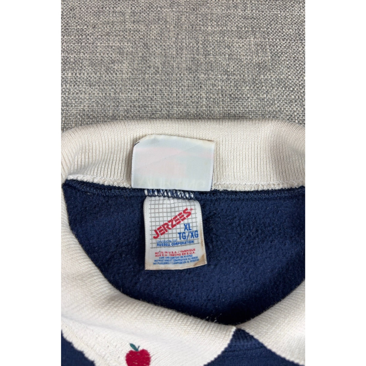 Vintage 90s Morning Sun Cat Sweatshirt XL Jerzees USA Apple Basket Collared