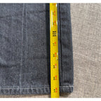 Chams Denim Jeans Mens 32x31 Gray Black Red Embroidered Pockets Y2K Straight
